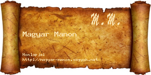 Magyar Manon névjegykártya